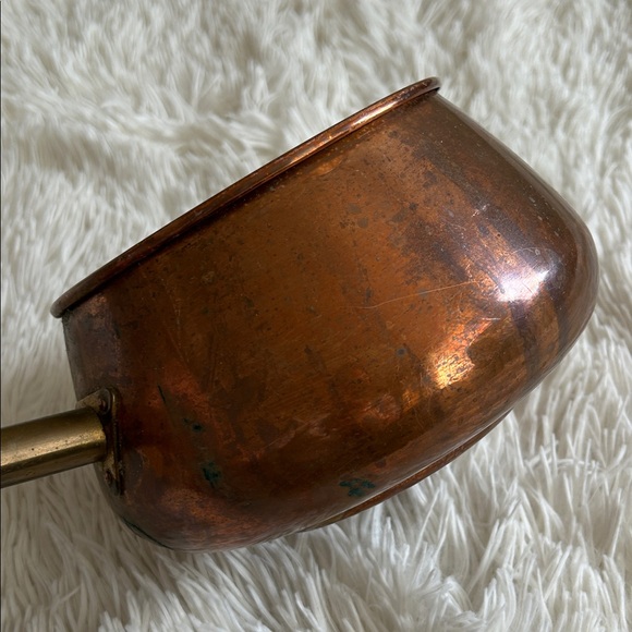 Copper Saucepan / Fondue pot with Black Handle - Picture 8 of 12